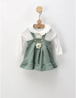 Set 2 piese, Girl Fashion, verde 92(18-24 luni)