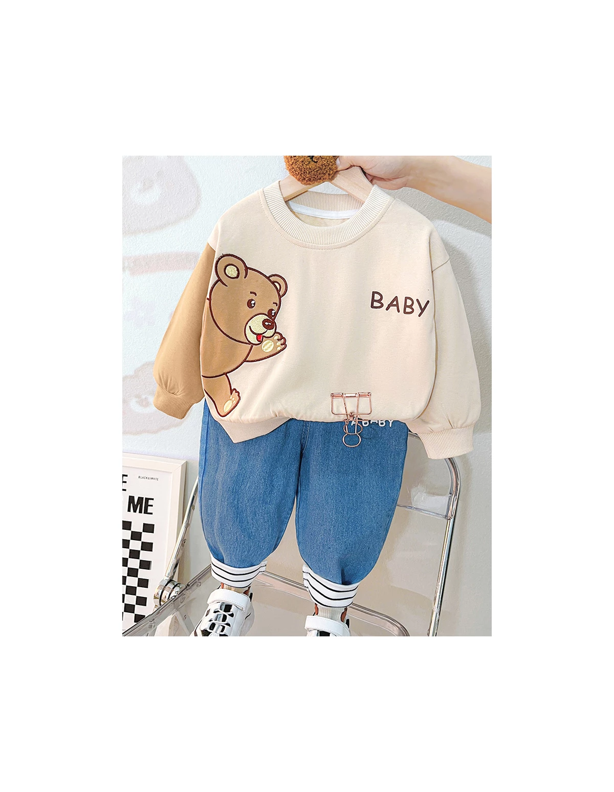 Set 2 piese I\'am The Baby Bear crem