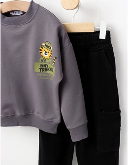 Set 2 piese Tiny trekker gri