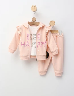 Set 3 piese Be Happy, model corai