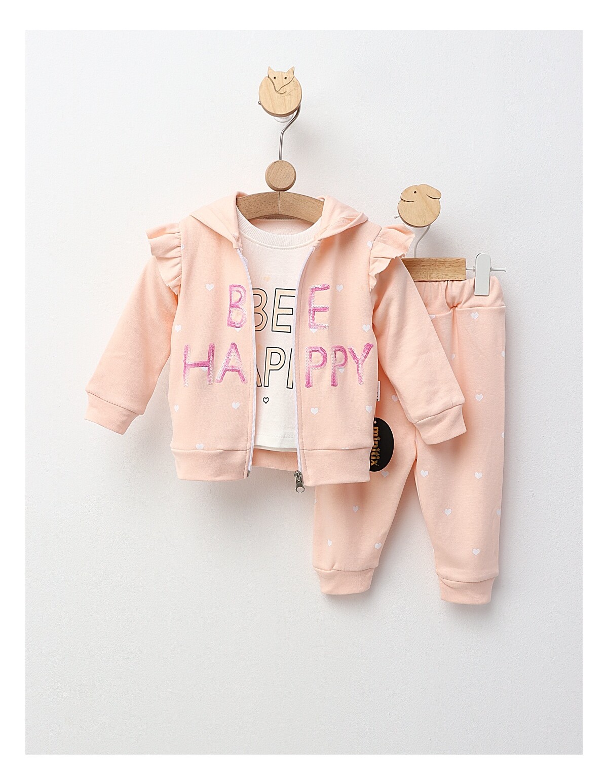Set 3 piese Be Happy, model corai