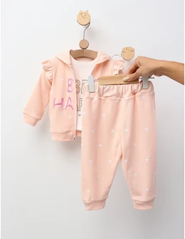 Set 3 piese Be Happy, model corai