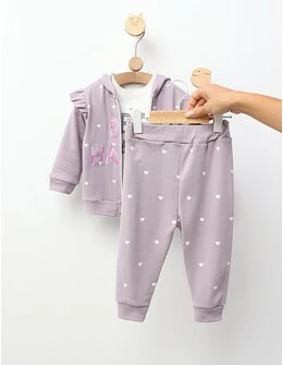 Set 3 piese Be Happy, model mov