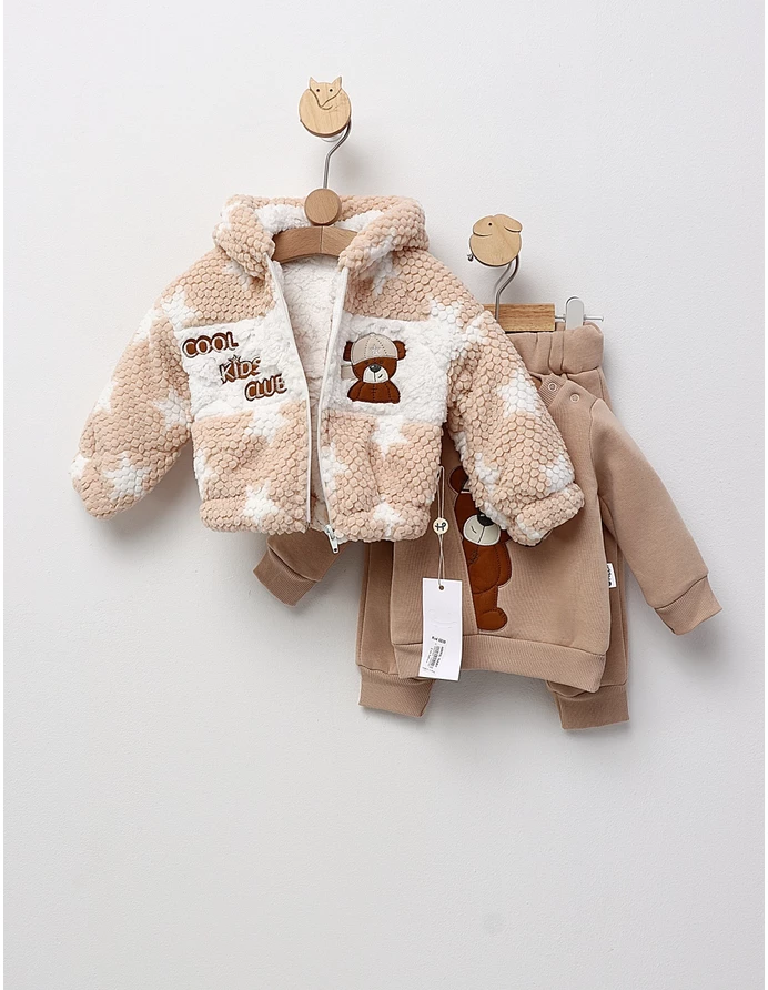 Set 3 piese, Cool Kids Club, crem picture - 2