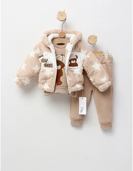 Set 3 piese, Cool Kids Club, crem