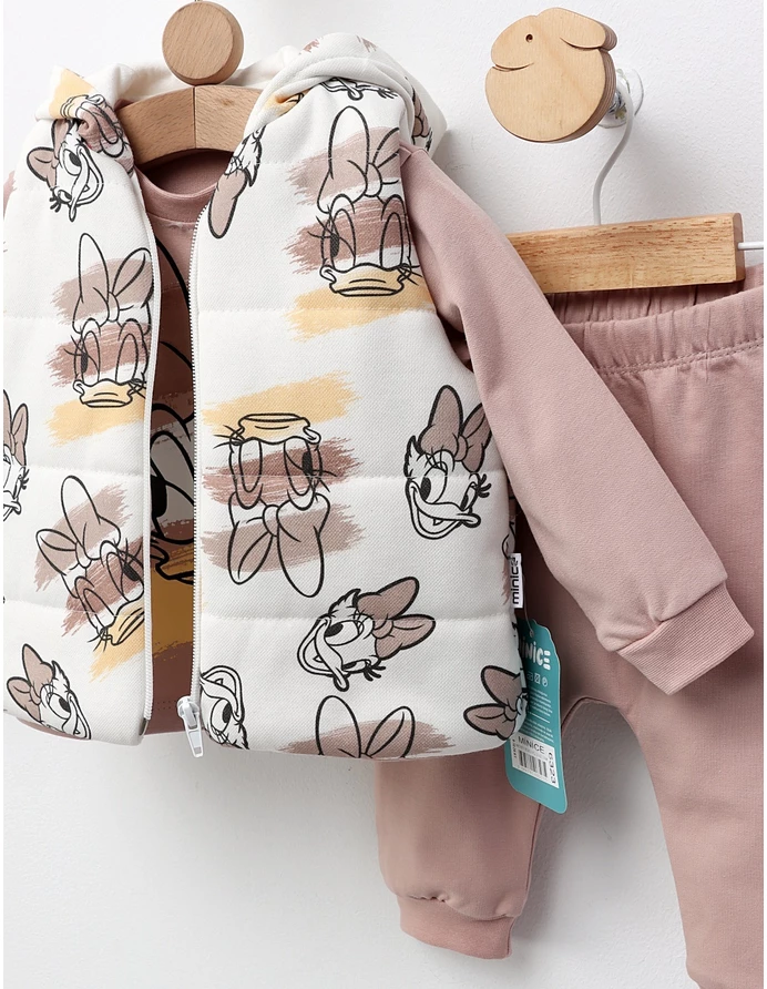 Set 3 piese, cu vesta, Daisy, bej picture - 2