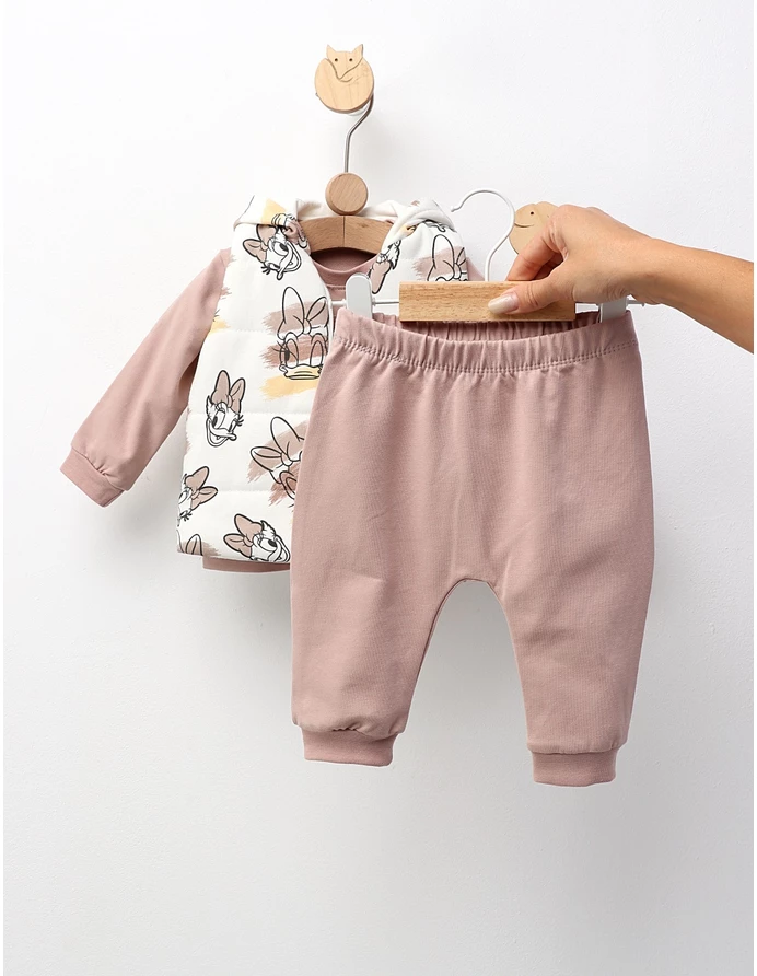 Set 3 piese, cu vesta, Daisy, bej picture - 3