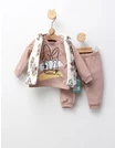 Set 3 piese, cu vesta, Daisy, bej picture - 4
