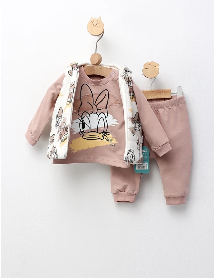 Set 3 piese, cu vesta, Daisy, bej picture - 4