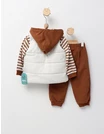 Set 3 piese, cu vesta, King Boy, alb-maro picture - 5