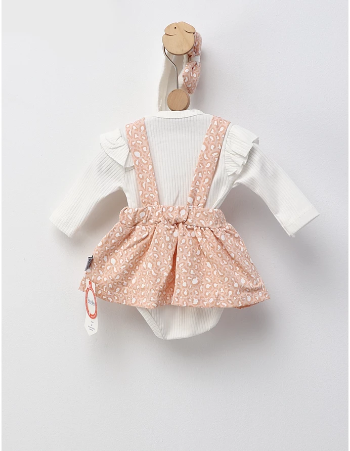 Set 3 piese, Leopard animal print, alb-corai picture - 3