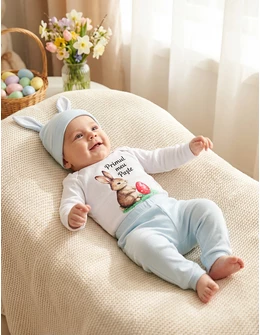 Set 3 piese Minikids, Primul Meu Paste, blue