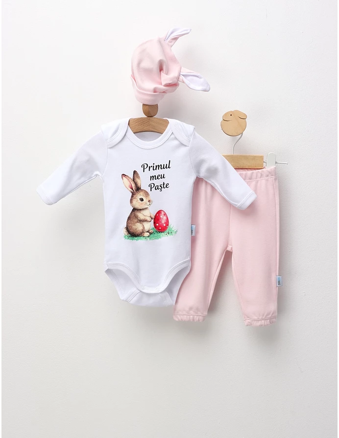 Set 3 piese Minikids, Primul Meu Paste, roz picture - 2