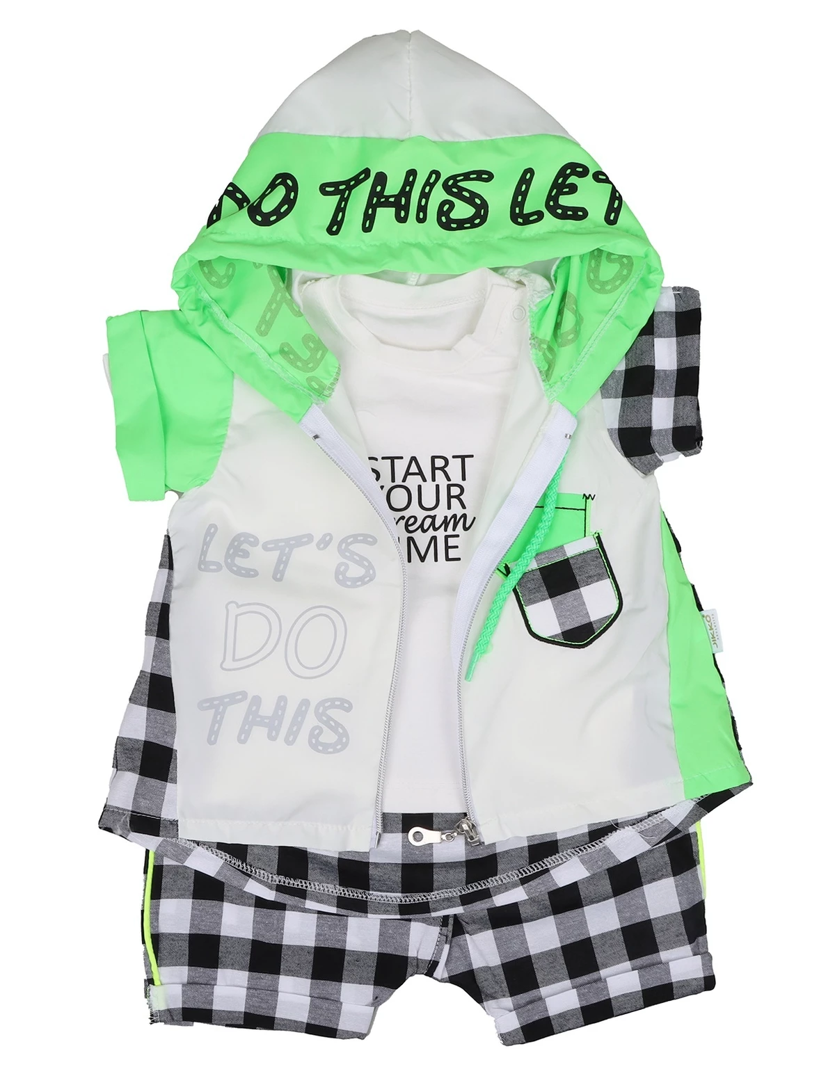 Set 3 piese START carouri model verde aprins