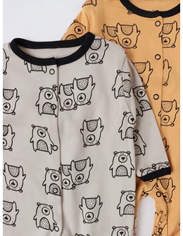 Set 3 salopete, cu botosei, Big Bears, multicolor