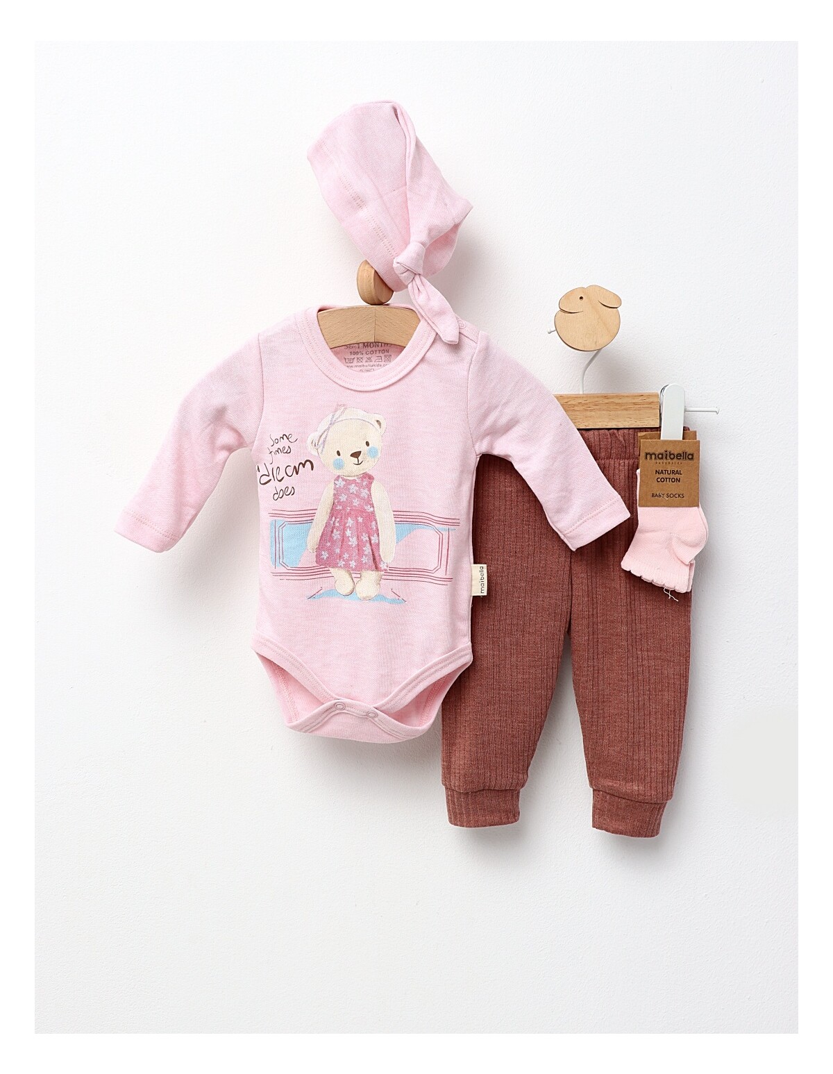 Set 4 piese bebe, A Dream Does, roz