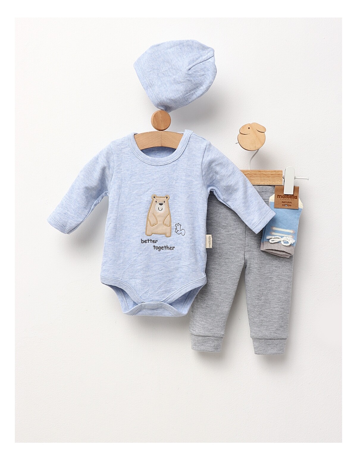 Set 4 piese bebe, Better Together, blue