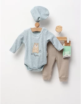 Set 4 piese bebe, Better Together, verde