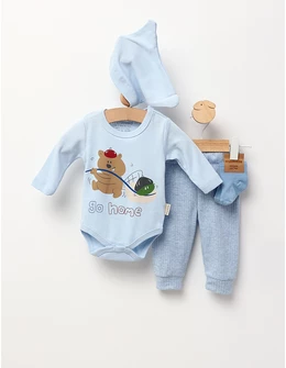 Set 4 piese bebe, Go Home, model blue