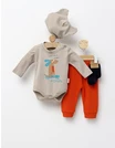 Set 4 piese bebe, Happines Comes, crem picture - 1