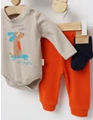 Set 4 piese bebe, Happines Comes, crem picture - 2