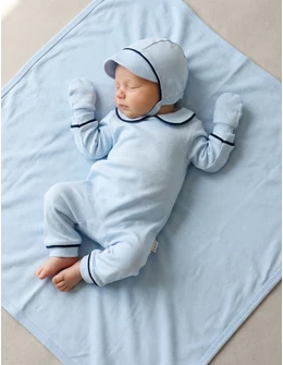 Set 4 piese bebe Kriss, model albastru deschis