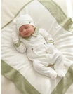 Set 4 piese bebe Laures, model alb-verde picture - 1