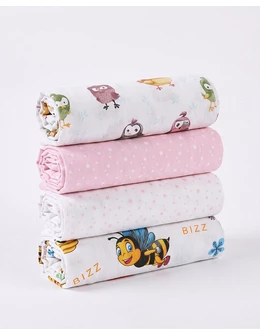 Set 4 scutece finet imprimate Baby-girl