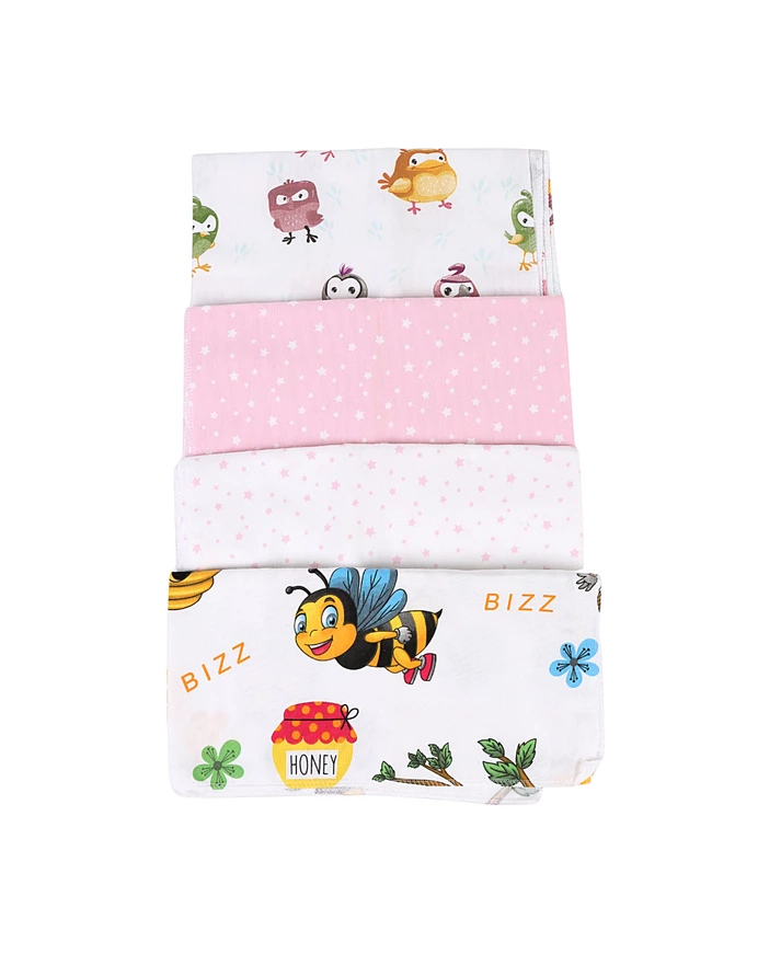 Set 4 scutece finet imprimate Baby-girl picture - 2