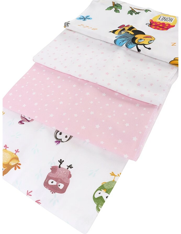 Set 4 scutece finet imprimate Baby-girl picture - 3