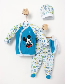 Set 5 piese albastru imprimeuri Mickey 1