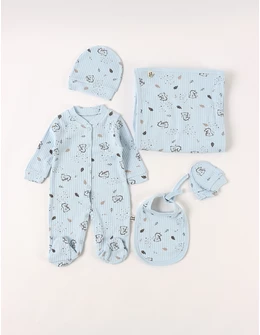 Set 5 piese bebe koala, model bleu