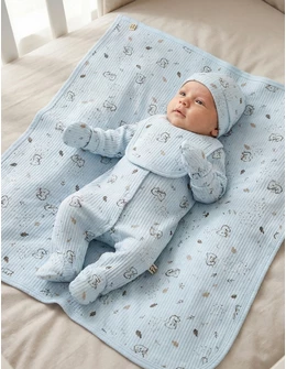 Set 5 piese bebe koala, model bleu