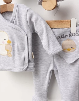 Set 5 piese nou nascut, Ratusca, gri