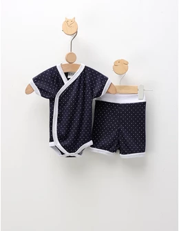 Set baby-summer 2 piese bleumarin-buline