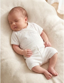 Set baby-summer 2 piese ecru-buline roz