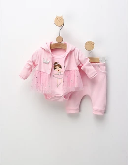 Set balerina 3 piese roz