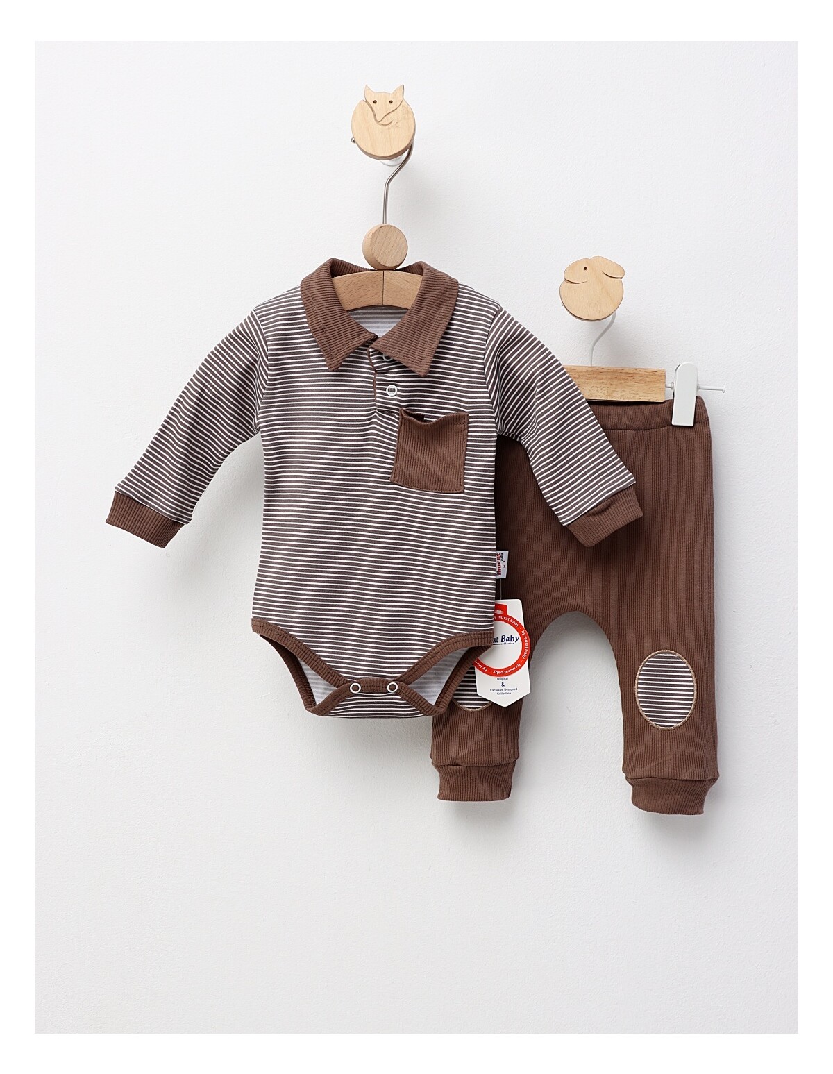 Set bebe, body + pantalon, gri