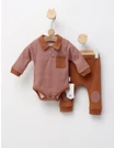 Set bebe, body + pantalon, maro picture - 1