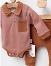 Set bebe, body + pantalon, maro picture - 2