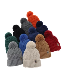 Set caciula cu burlan Almond albastru