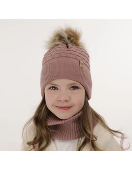 Set caciula cu burlan Egeria crem