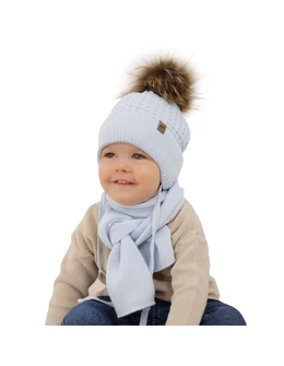 Set caciulita cu fular Salam albastru inchis