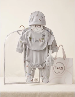 Set cadou 5 piese, dinosaurus, gri