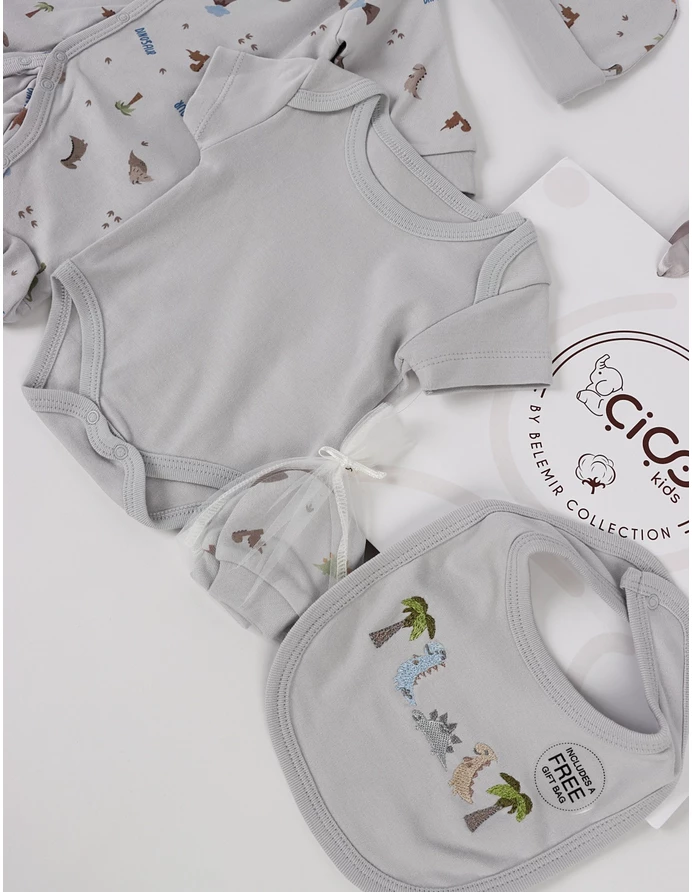 Set cadou 5 piese, dinosaurus, gri picture - 6
