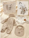 Set cadou 5 piese, imprimeu panda, bej picture - 1
