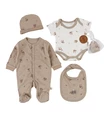 Set cadou 5 piese, imprimeu panda, bej picture - 7