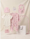 Set cadou 5 piese, stars rabbit, roz picture - 3