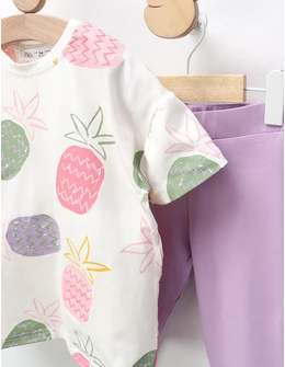 Set de vara, Ananas, cu mov