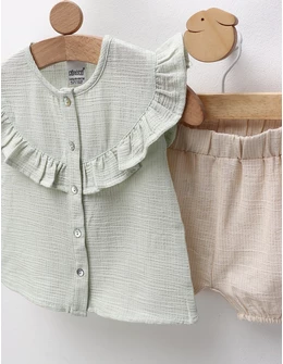 Set de vara, Martha, verde-crem